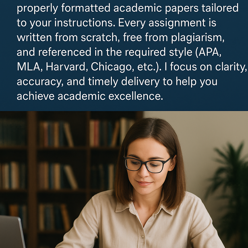 21481I will deliver well-structured academic essays and reports