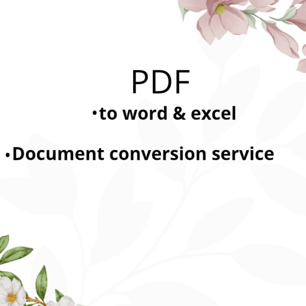 48654I will convert PDF to Word or Excel professionally